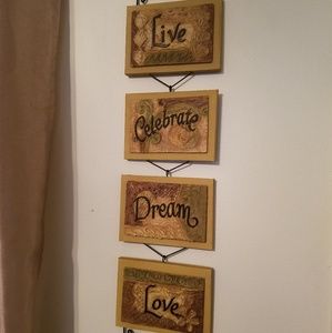 Home Interiors decor Live Dream Celebrate Love